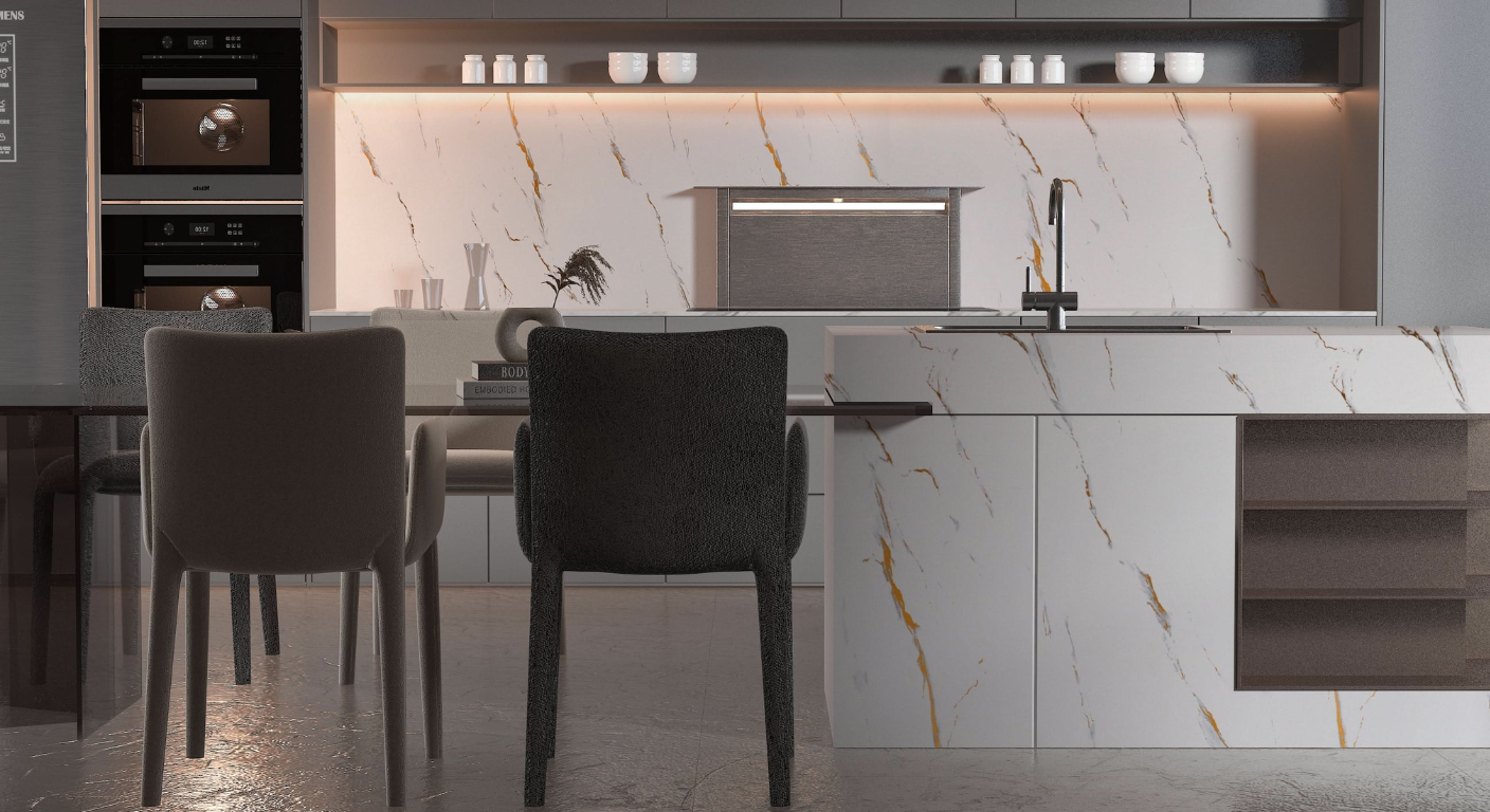 Caramel Vein PVC Marble Sheets in Peachtree Corners, GA: Stylish Wall Panels for Modern Interiors