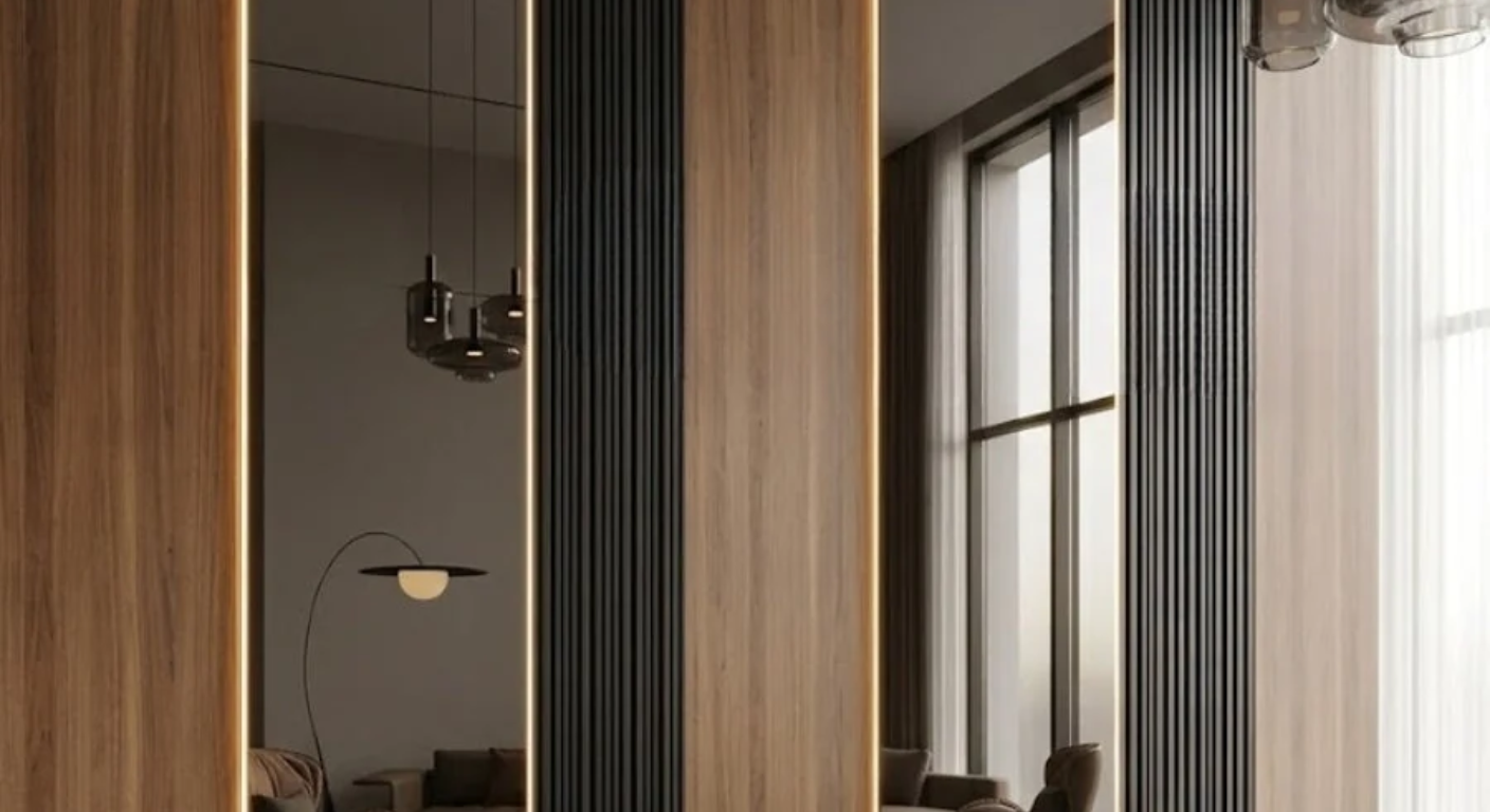 Black Mirror Wood Veneer Panel 