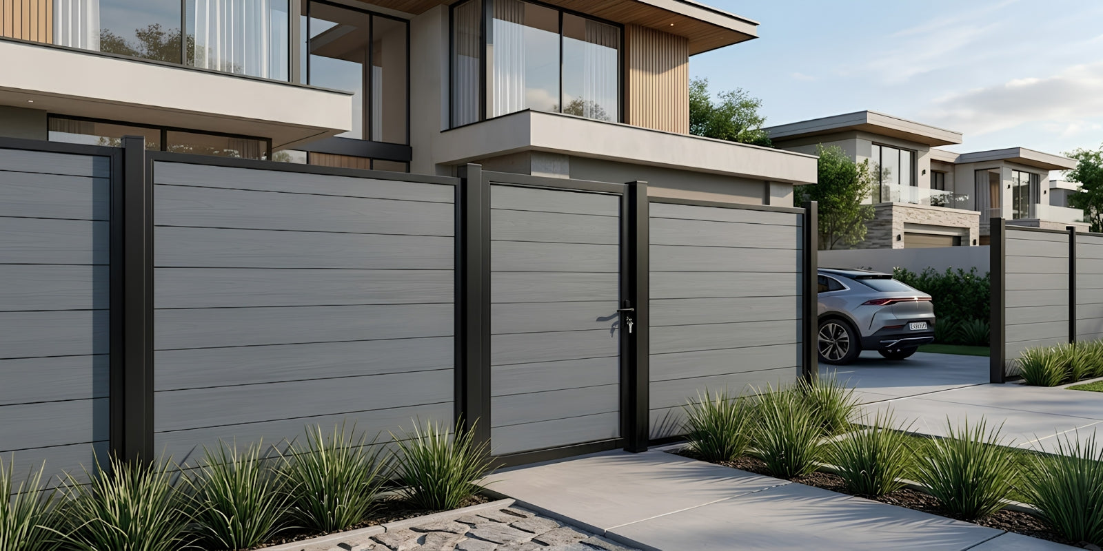 Affordable Wood-Plastic Composite Single Gates Weatherproof &amp; Stylish