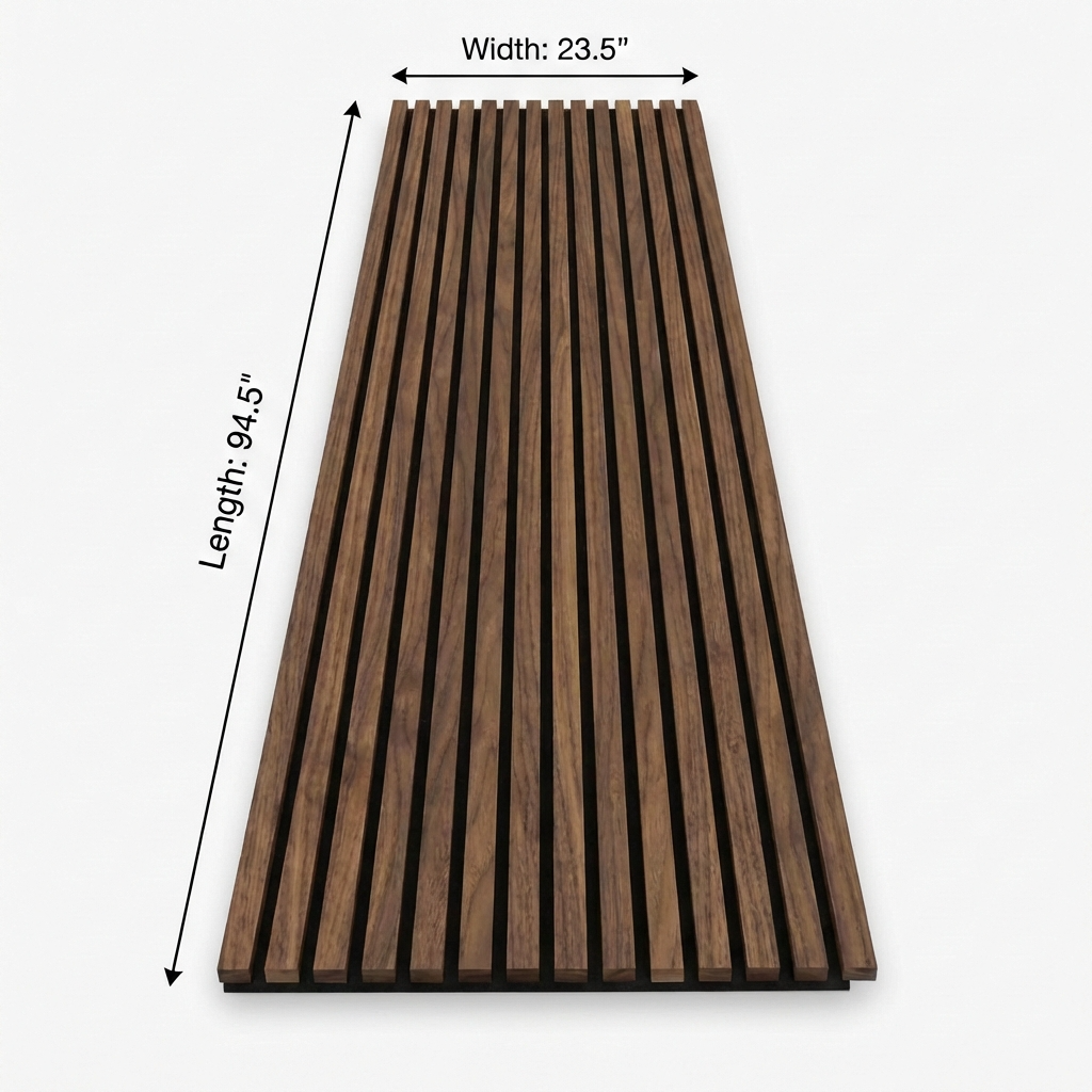 Wenge Acoustic Wood Slat Wall Panel | Premium 3-Sided Veneer | Sound-Absorbing Secondary image