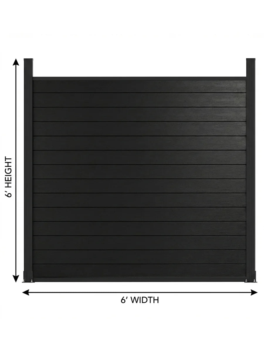 Architectural Black Aluminum Fence Panel – Sleek Modern Privacy Design