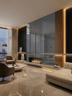 Gray Mirror Wood Veneer Panel – 9x4 ft, 8 mm, Fireproof, Waterproof & Scratch-Resistant