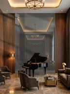 Gray Mirror Wood Veneer Panel – 9x4 ft, 8 mm, Fireproof, Waterproof & Scratch-Resistant