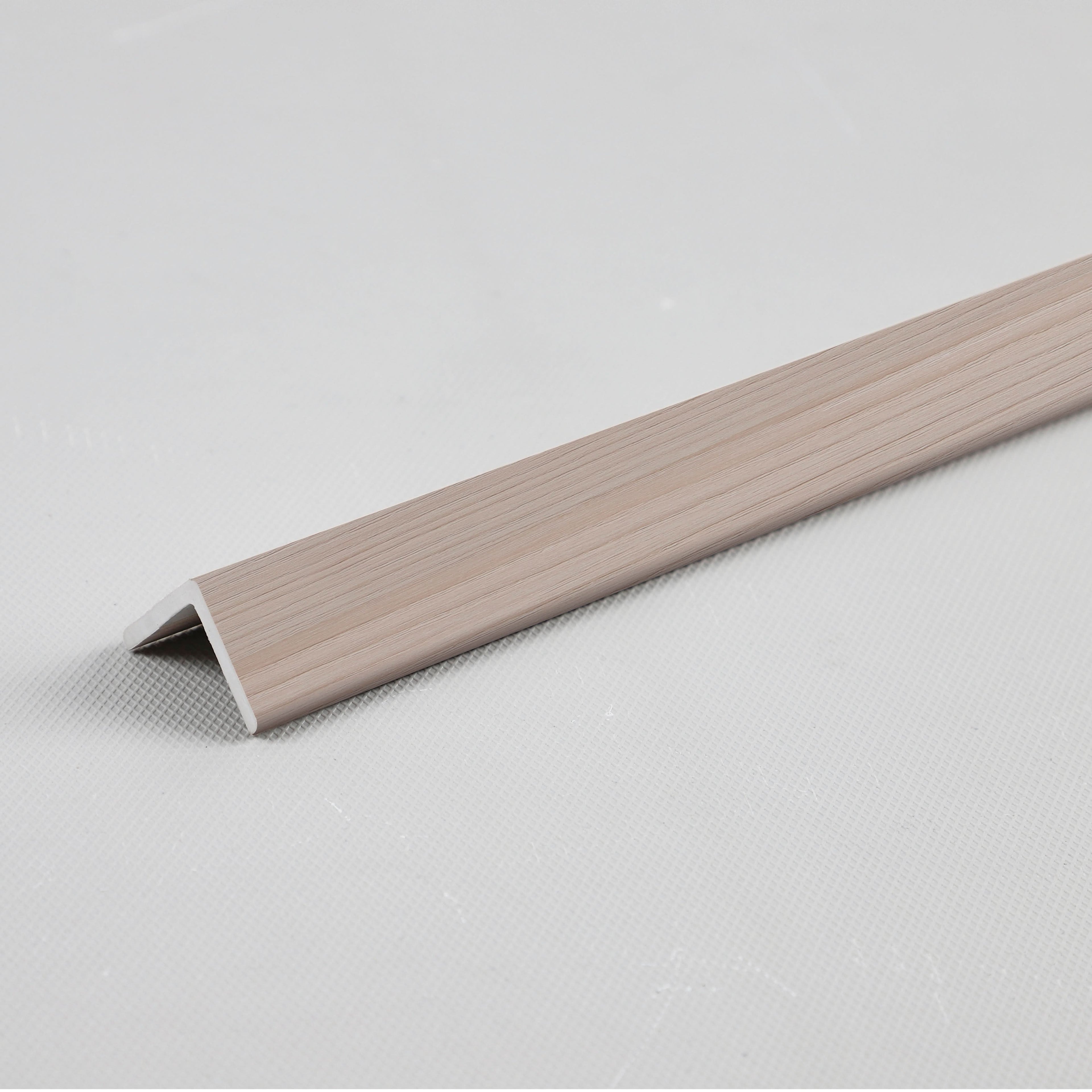 Carbon gray WPC corner trim for fluted 3D wall panels