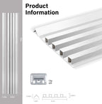White Linen WPC fluted wall panel dimensions and profile