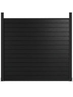 Black Aluminum Privacy Fence Panel 72" x 72" – Heavy Duty Modern Metal Fence