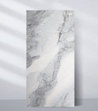Light grey marble veneer wall panel with soft natural veining