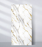 Gold vein white marble PVC wall panel, waterproof decorative wall sheet