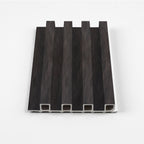 Cedar oak WPC fluted 3D wall panel cross section with hollow core design