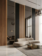 Black Mirror Wood Veneer Panel – 9x4 ft, 8 mm, Fireproof, Waterproof & Scratch-Resistant