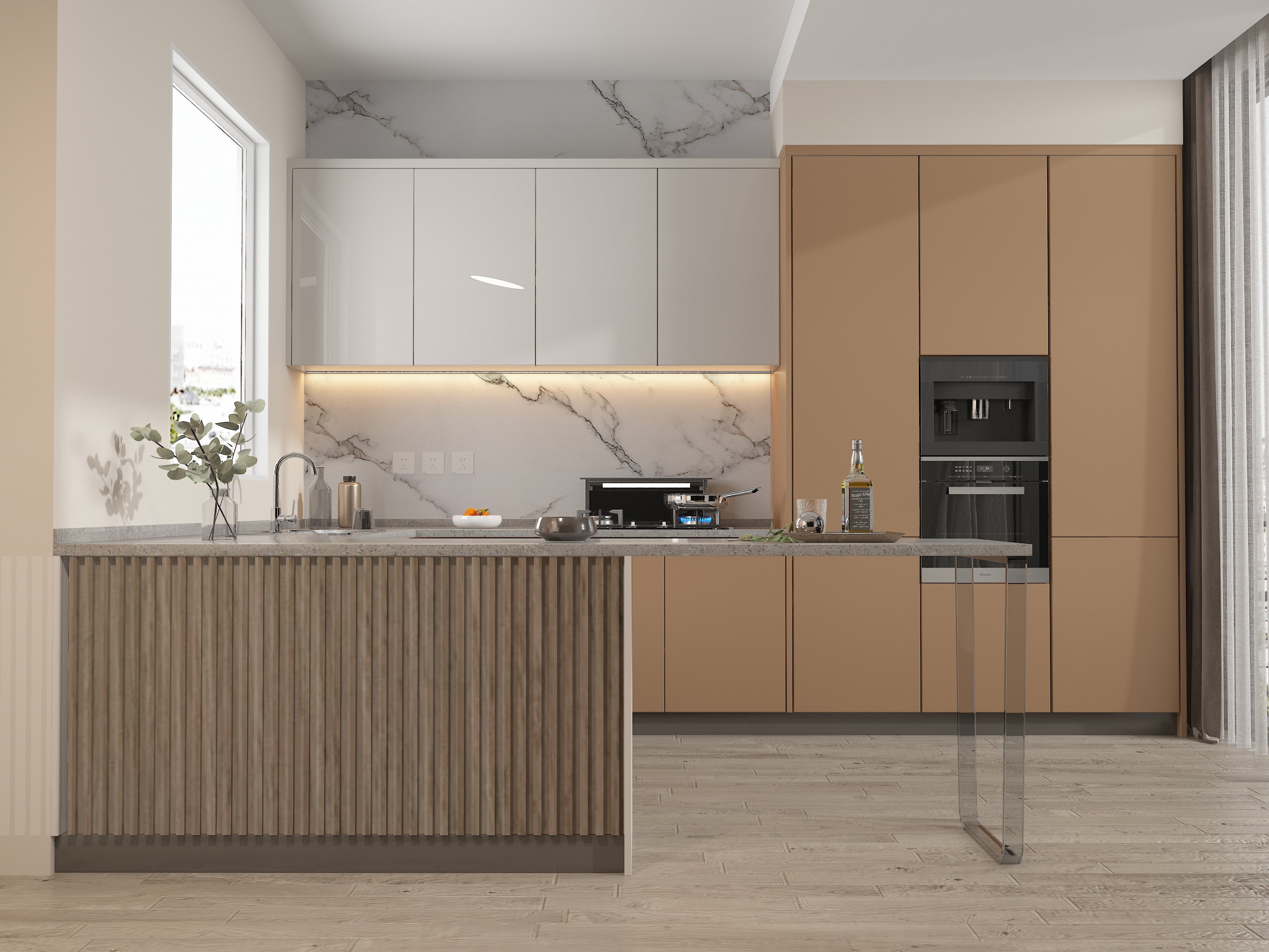 Royal Oak Bamboo Veneer Panel Kitchen Design