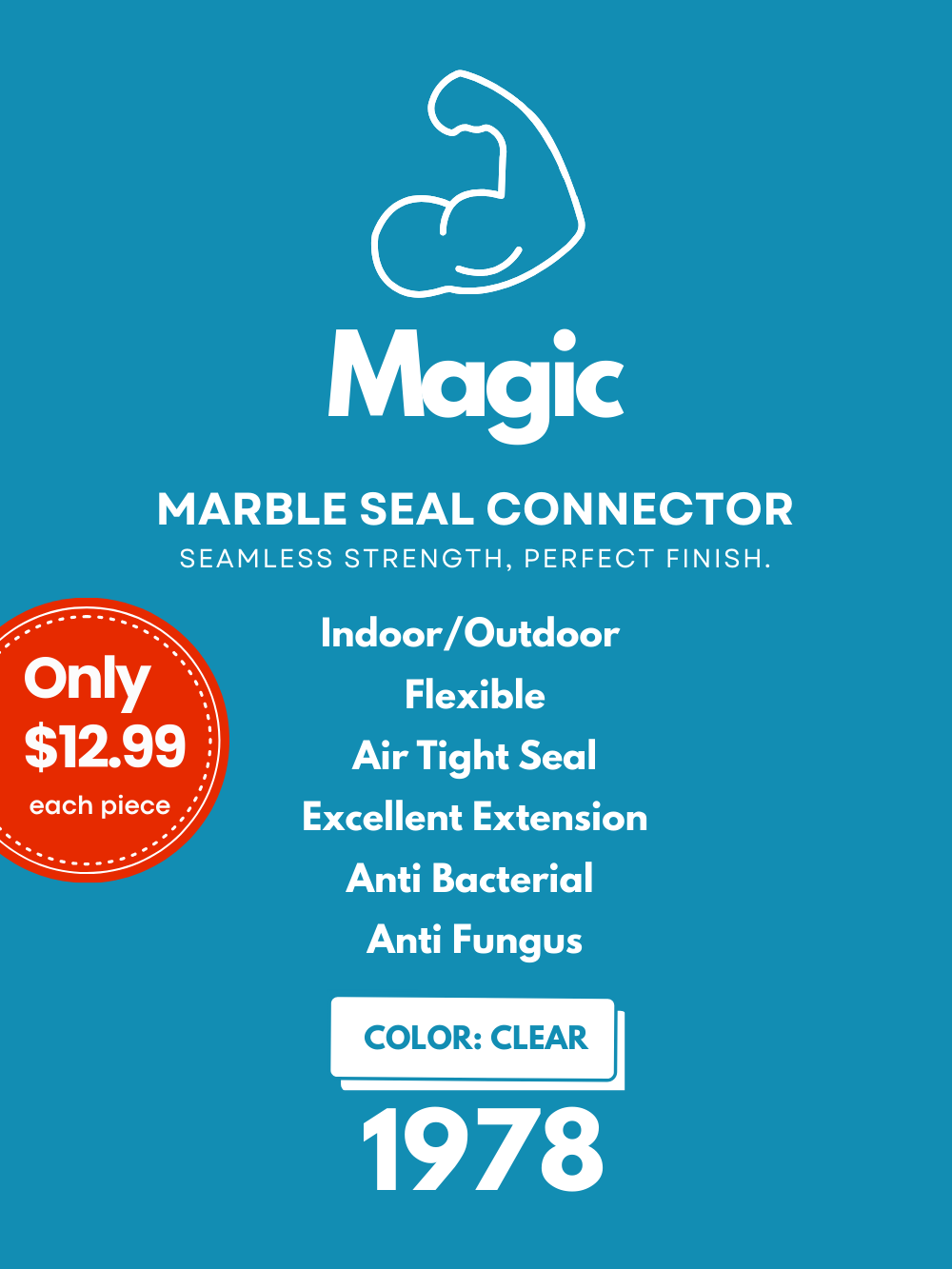 Magic marble seal connector clear adhesive for marble joints and wall panel sealing Main image