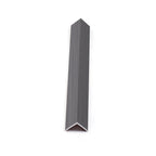 Oak Gray WPC fluted wall panel corner trim