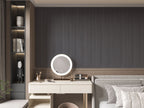 Oak Gray WPC fluted wall panel used as bedroom accent wall