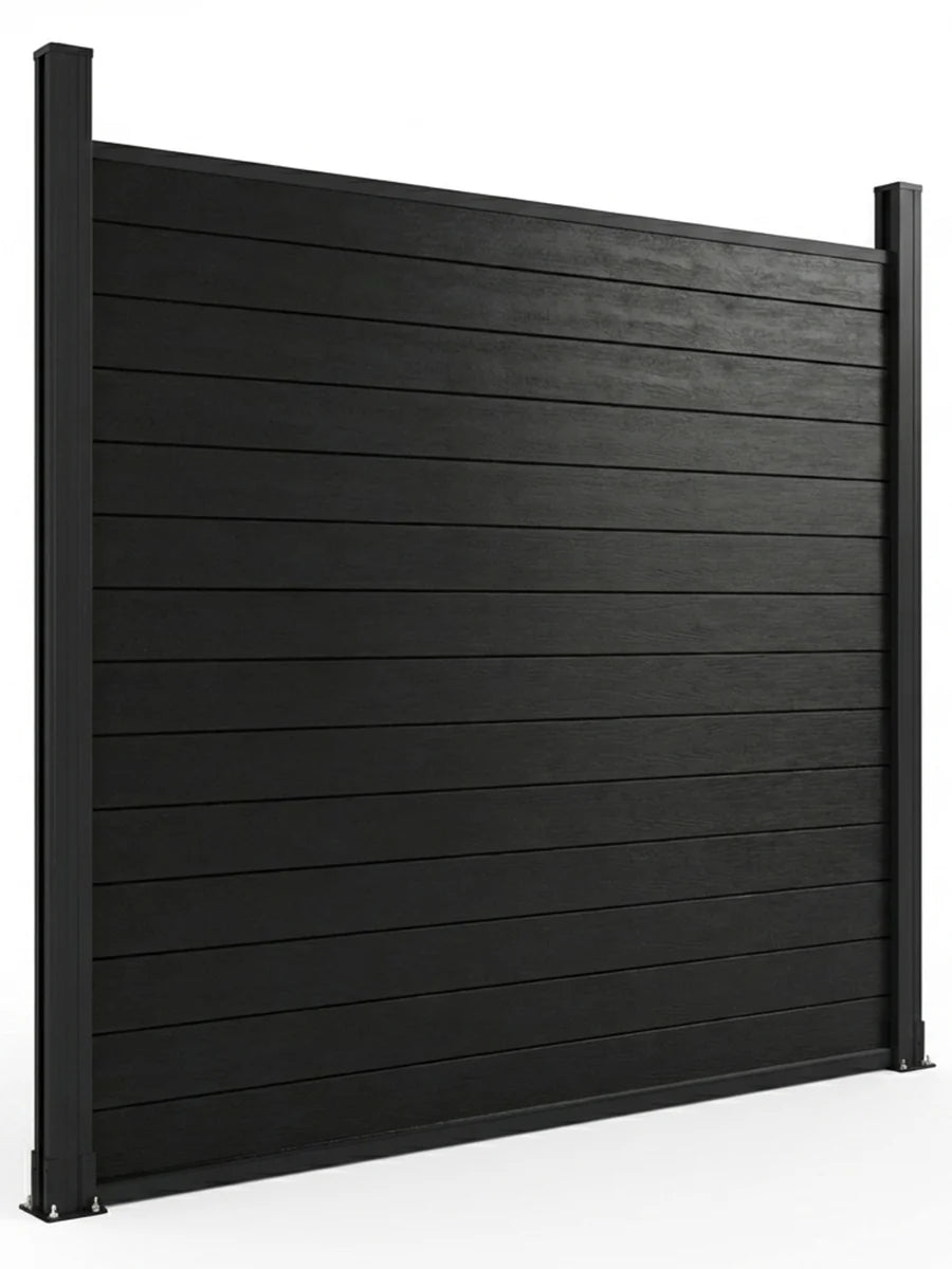 Outdoor Black Aluminum Privacy Fence – Low Maintenance Metal Fence