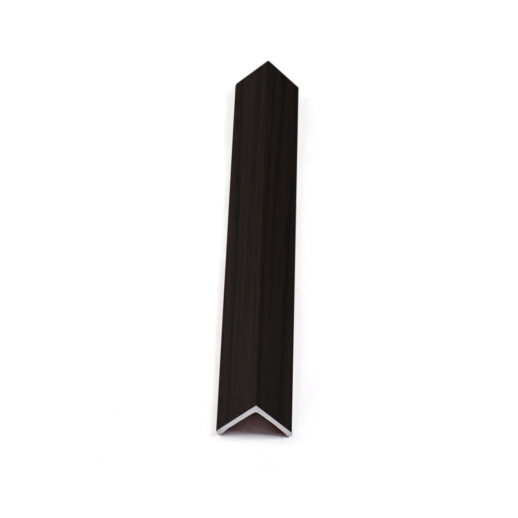 Walnut Ink WPC fluted wall panel corner trim