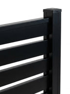Outdoor black aluminum fence 6x6 semi privacy style strong and weather resistant