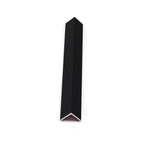 Luxe Noir black WPC fluted wall panel corner trim end cap close-up