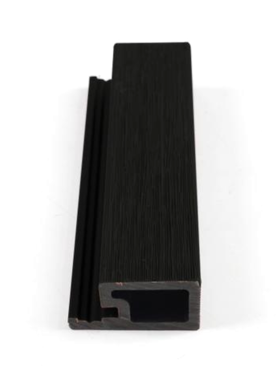Black WPC Exterior Edge Trim for Composite Wall Cladding Panels