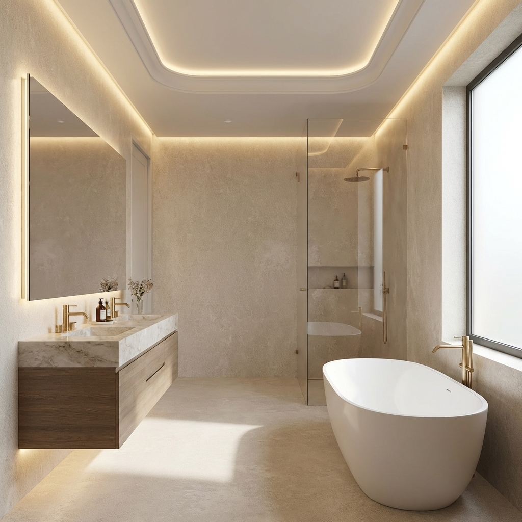 Beige Stone Panels - Waterproof Rough Texture PVC Sheets Secondary image