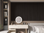 Walnut Ink WPC fluted wall panel used as bedroom accent wall