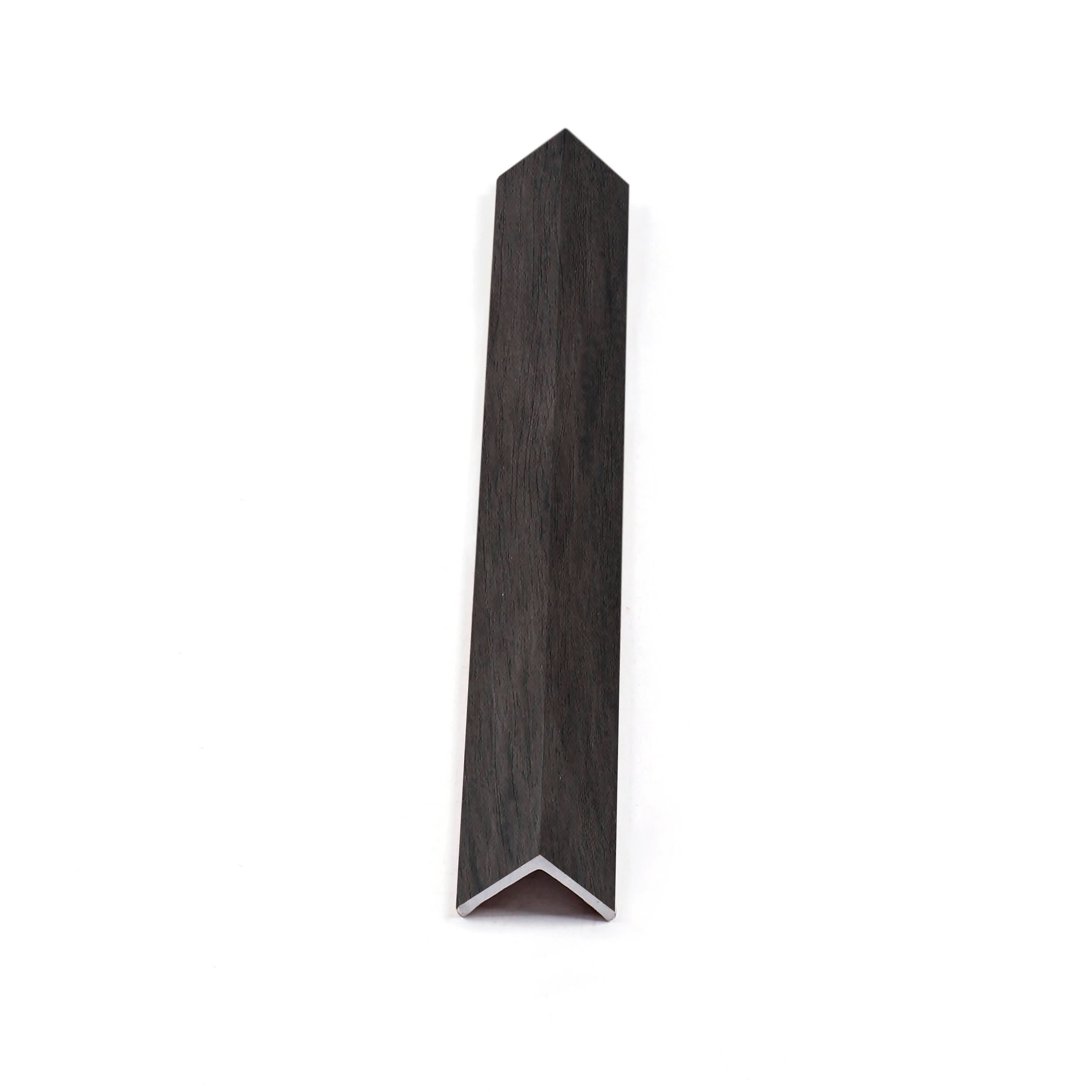 Cedar oak WPC corner trim for fluted 3D wall panels
