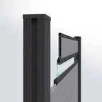 Aluminum fence post for perimeter and commercial security fencing