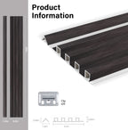 Cedar oak WPC fluted 3D wall panel product specifications with dimensions and installation clip