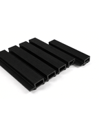 Black Composite Cladding Exterior Edge Trim with Steel Stamped Wood Grain Finish