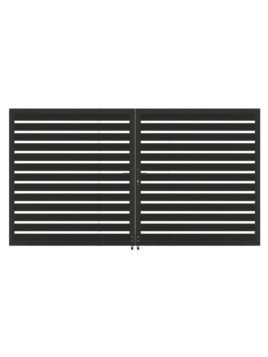 Aluminum Premium Fence Gate 12x6 – Modern, Heavy Duty, Semi Privacy Main image