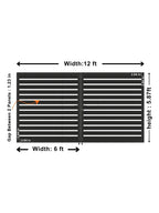 Aluminum Premium Fence Gate 12x6 – Modern, Heavy Duty, Semi Privacy