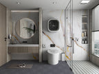 Bathroom with Empress Gold polished marble PVC wall panels