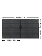 Aluminum Premium Fence Gate 12x6 – Modern, Heavy Duty, Full Privacy