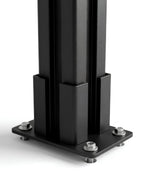 above ground aluminum fence post with mounting base for fencing