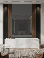 Gray Mirror Wood Veneer Panel – 9x4 ft, 8 mm, Fireproof, Waterproof & Scratch-Resistant
