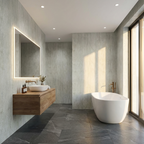 Durable rough texture PVC wall sheets for restaurant restroom