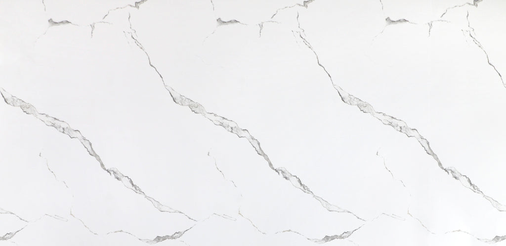 Calacatta Belga white marble PVC wall panel texture with soft gray veining