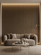 royal oak WPC fluted panels accent wall modern home decor