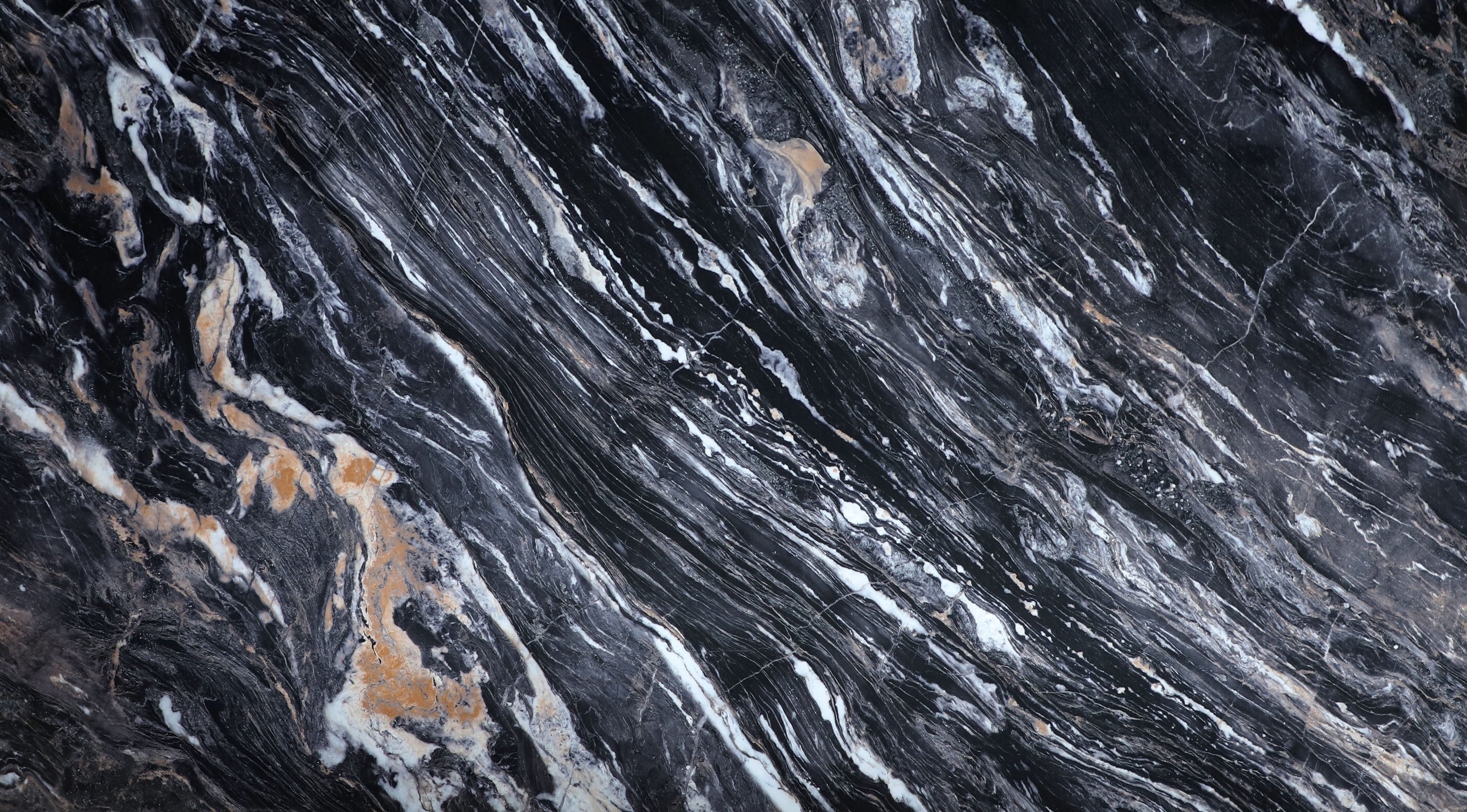 Black marble texture with white and gold natural veining