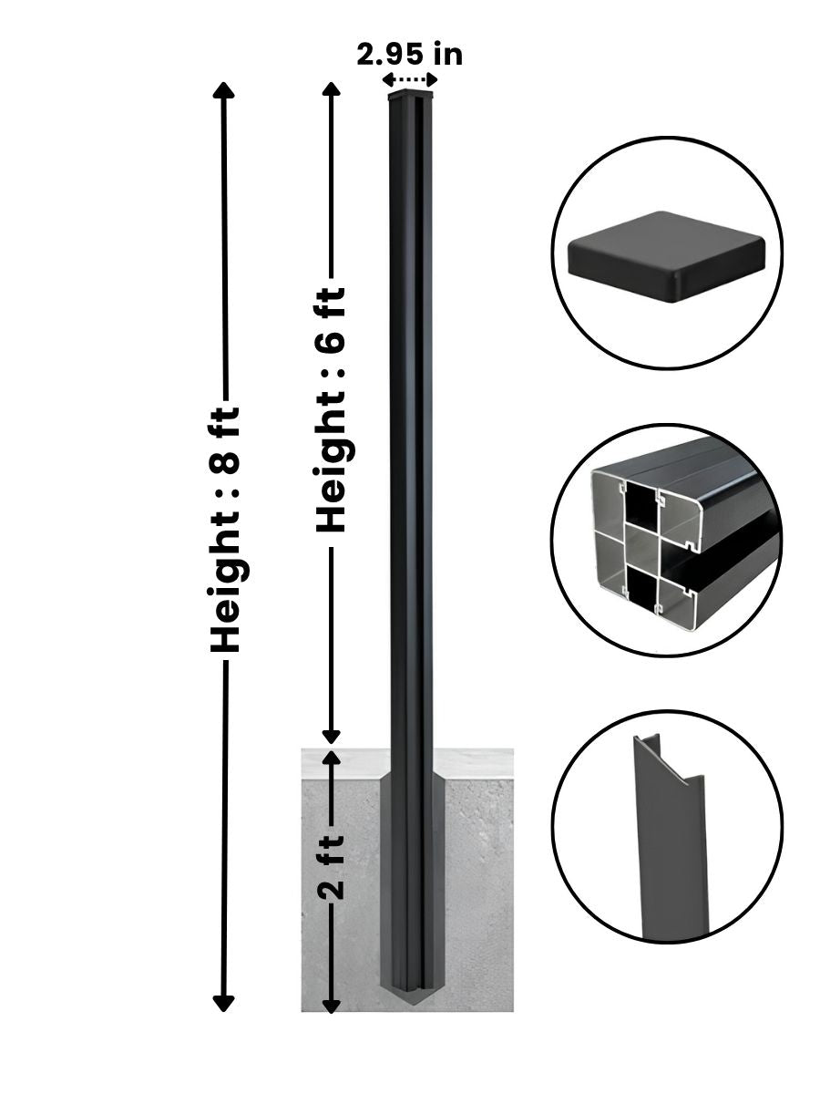 8 Ft In-Ground Fence Post Main image