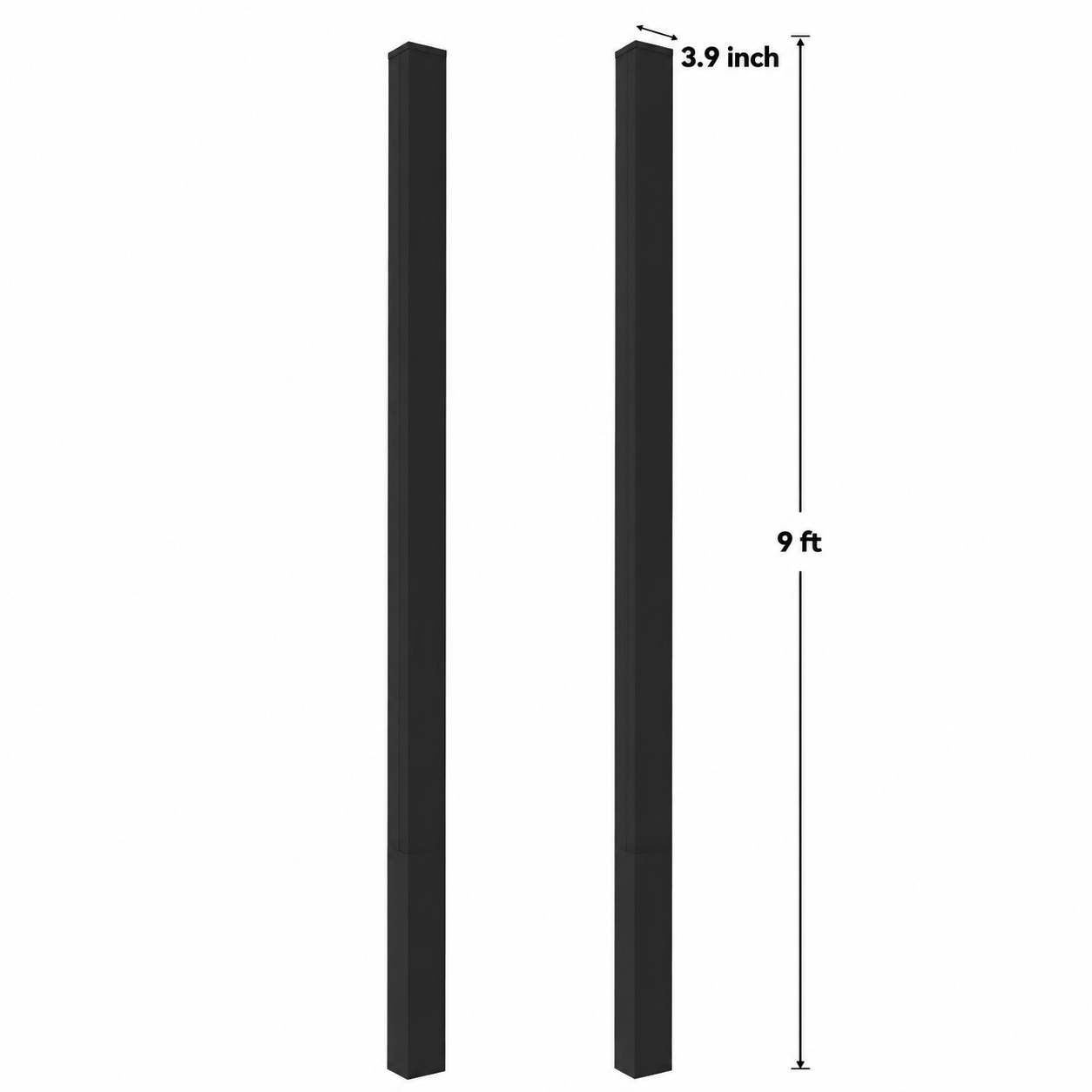 4 Inch 9 ft In-ground Gate Post for Composite Fence Gates Main image