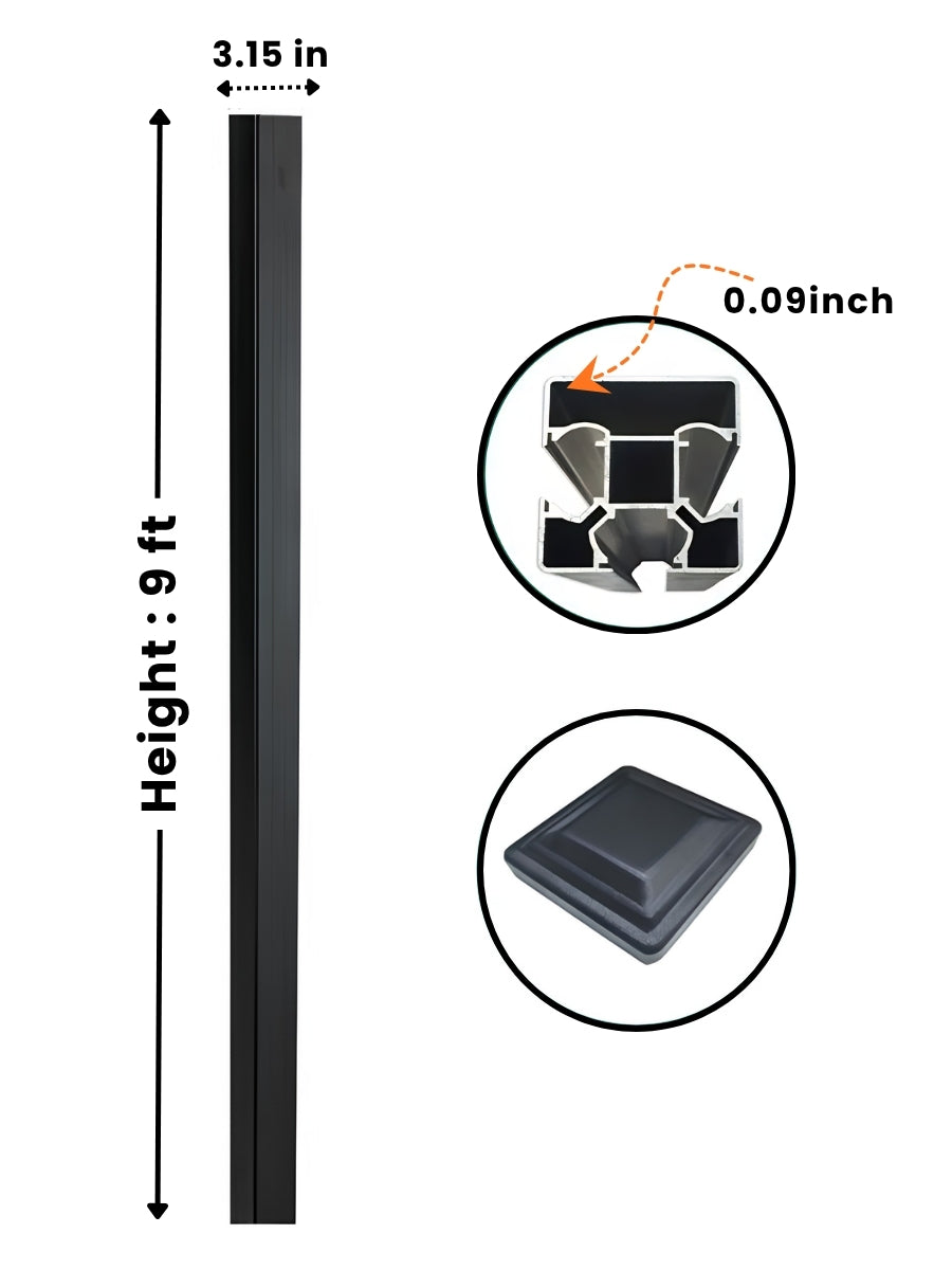 9ft Inground Gate Post for Composite & Aluminum Gates Secondary image