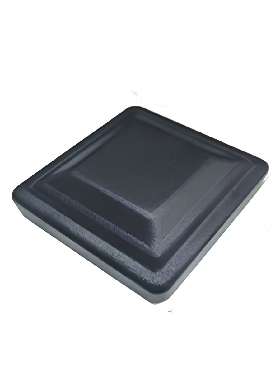 Black square cap for the 9ft inground gate post