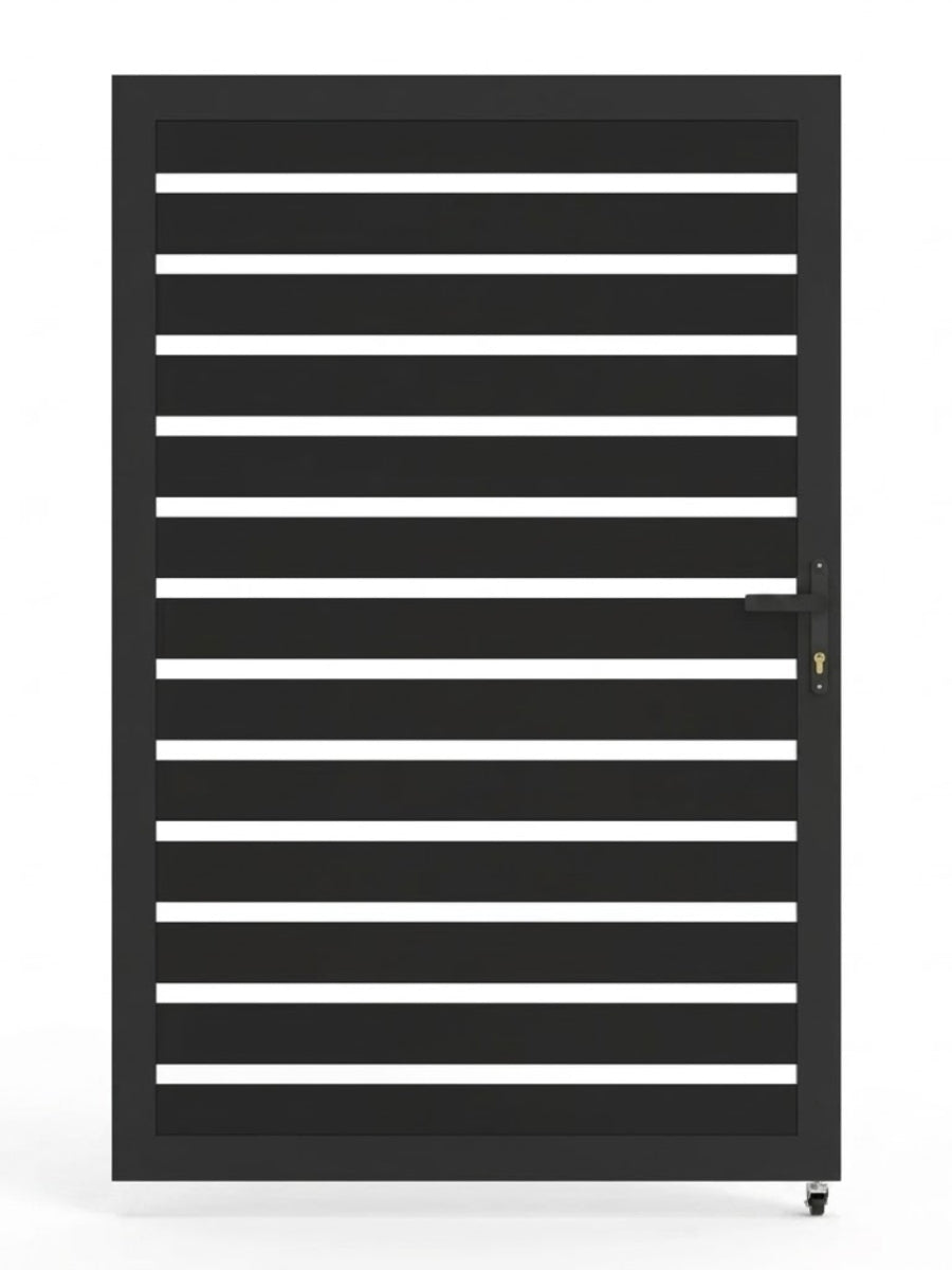4x6 ft semi privacy aluminum single gate modern outdoor fence gate Main image