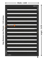 semi privacy aluminum gate 4 ft wide 6 ft high for backyard entrance