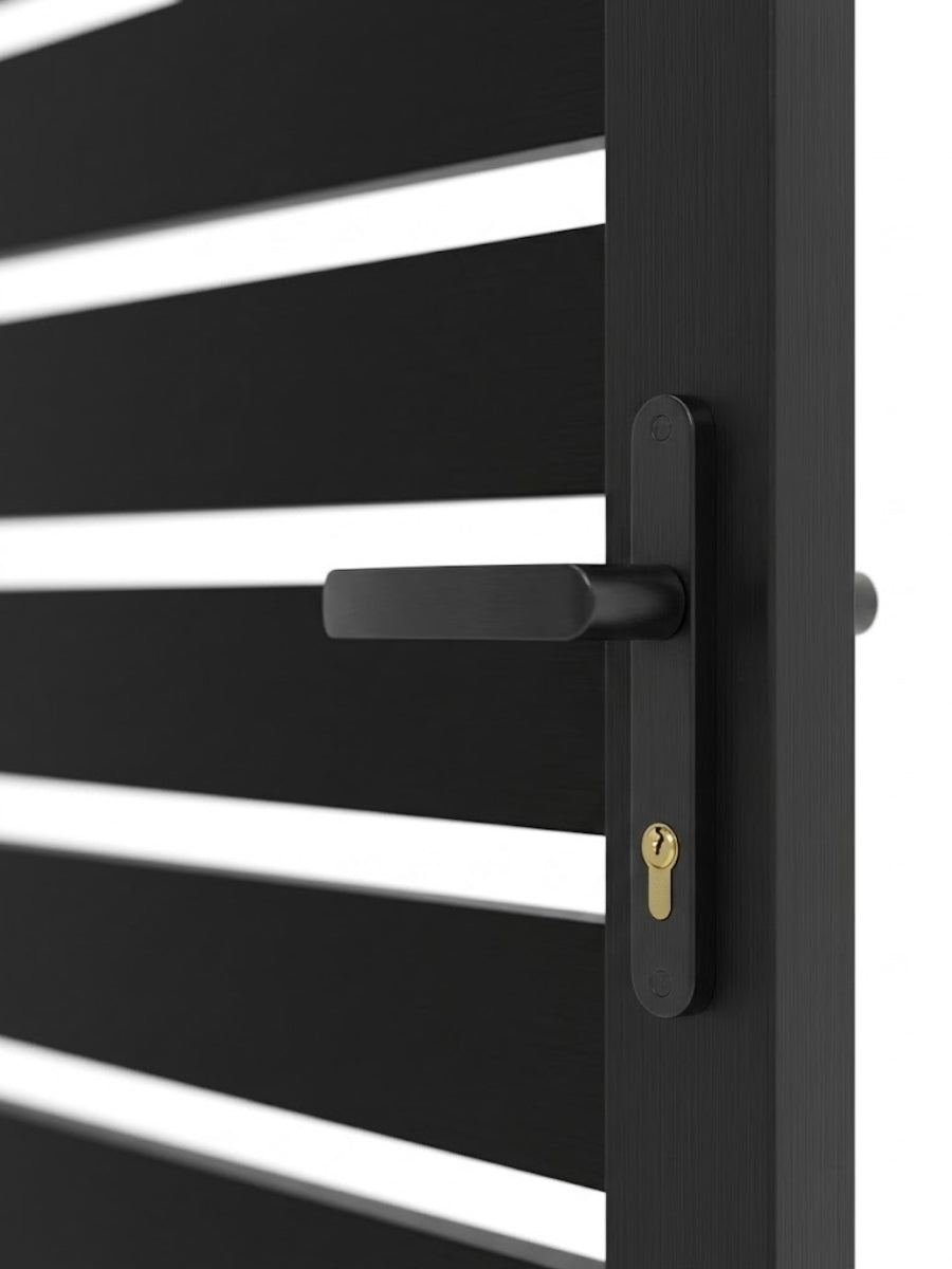 modern semi privacy metal gate 4x6 ft for residential fencing