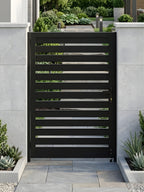 aluminum single swing gate 4x6 ft semi privacy for side yard