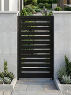 Aluminum fence gate 3ft wide 6ft tall semi privacy outdoor gate panel