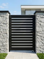 weather resistant aluminum gate 4x6 ft sleek modern design