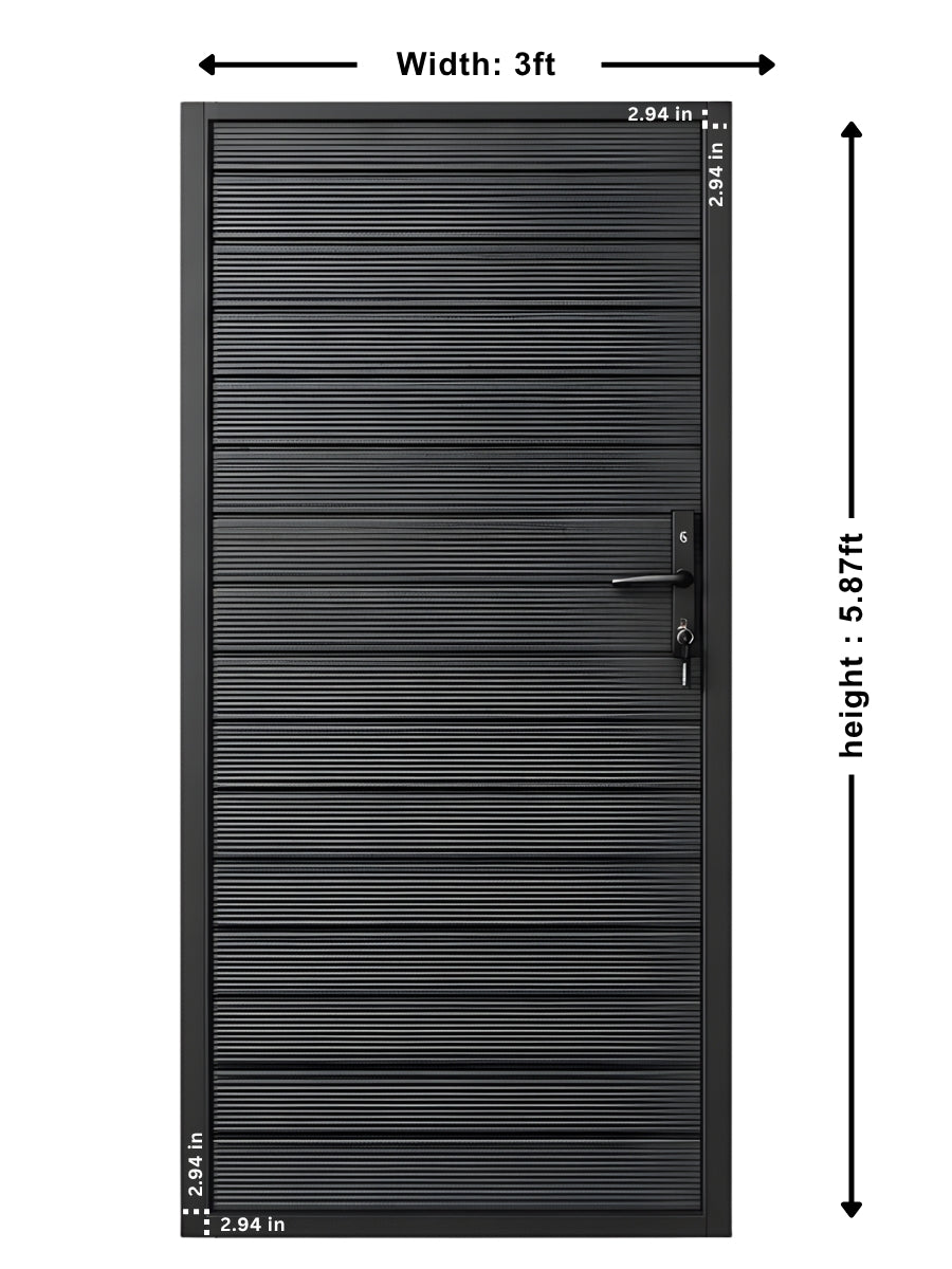 Aluminum Premium Fence Gate 3x6 – Modern, Heavy Duty, Full Privacy Secondary image